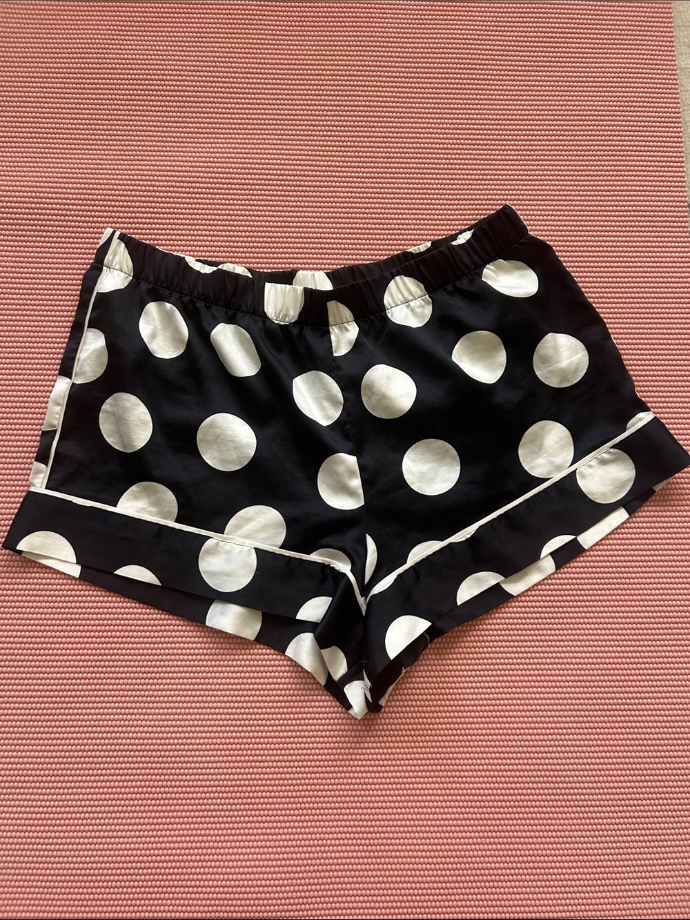 Victoria's Secret Black and White Floral Satin Sleep Shorts